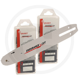 GRANIT Endurance Cut Saw chain/guide bar set 2+1